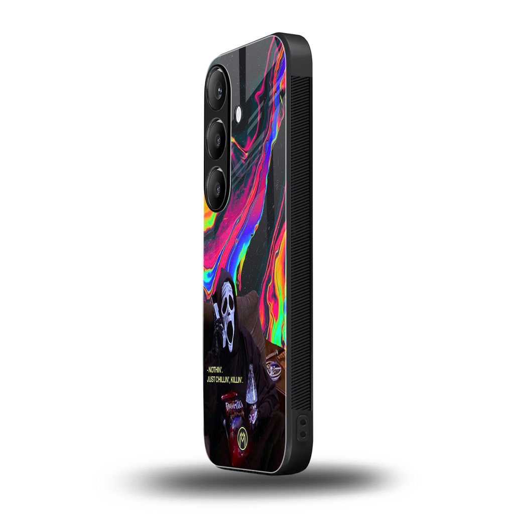 chillin killin back phone cover | glass case for samsung galaxy s23