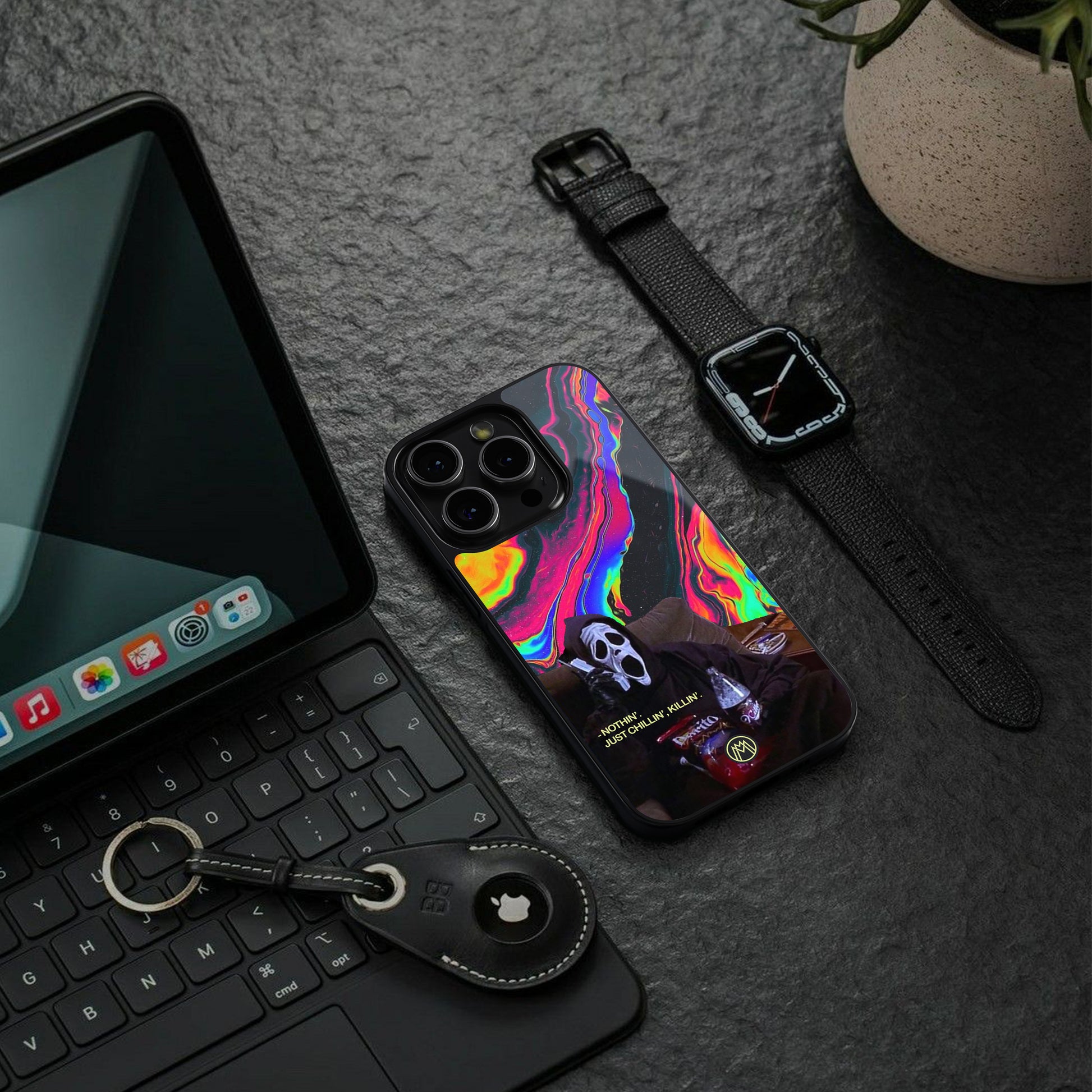 chillin killin back phone cover | glass case for Google Pixel 8