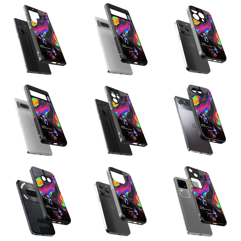 Durable Glass Back Mobile Case for iPhone, Samsung, OnePlus, Google Pixel, Redmi, Vivo, Oppo