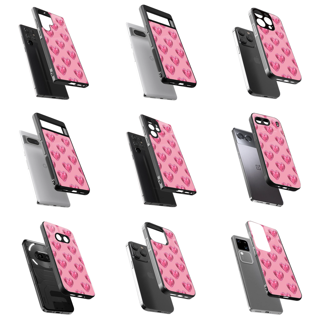 Durable Glass Back Mobile Case for iPhone, Samsung, OnePlus, Google Pixel, Redmi, Vivo, Oppo
