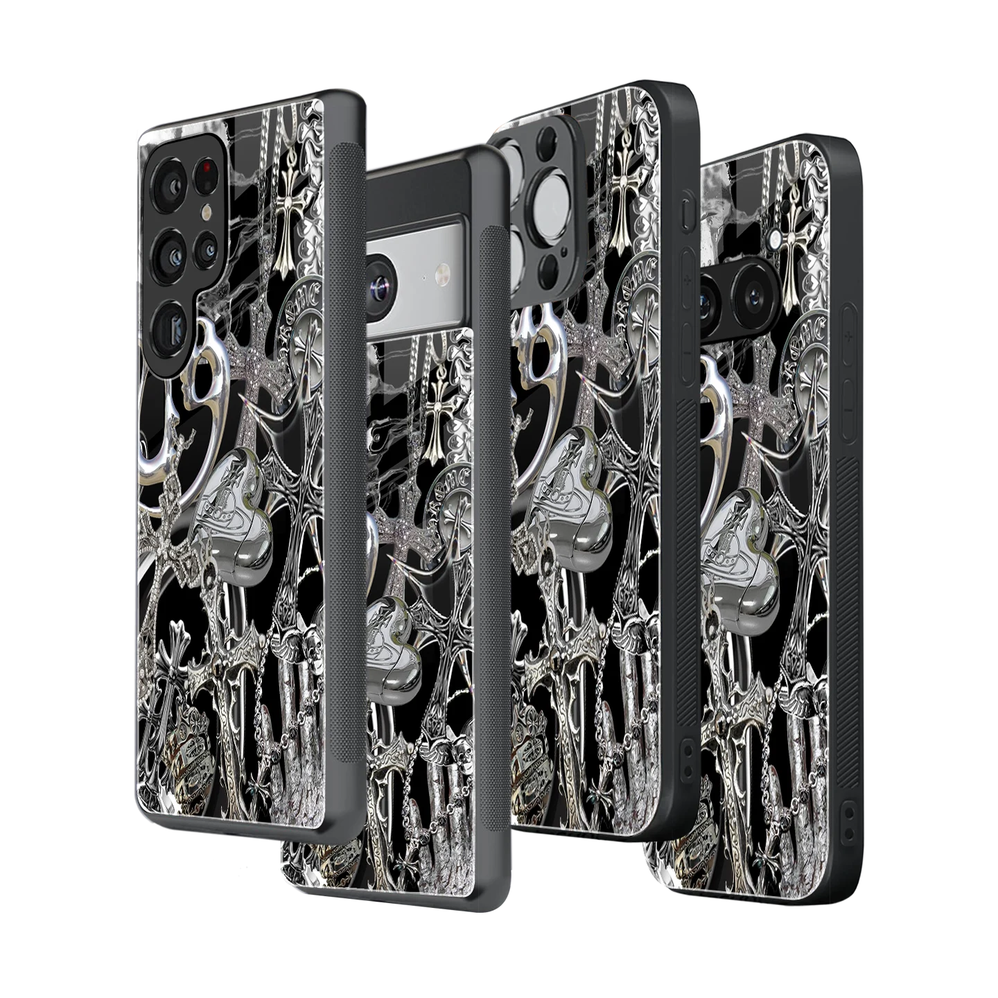 Stylish Glass Back Case for All Smartphones iPhone, Samsung, OnePlus, Pixel, Redmi, Oppo, Vivo, Motorola