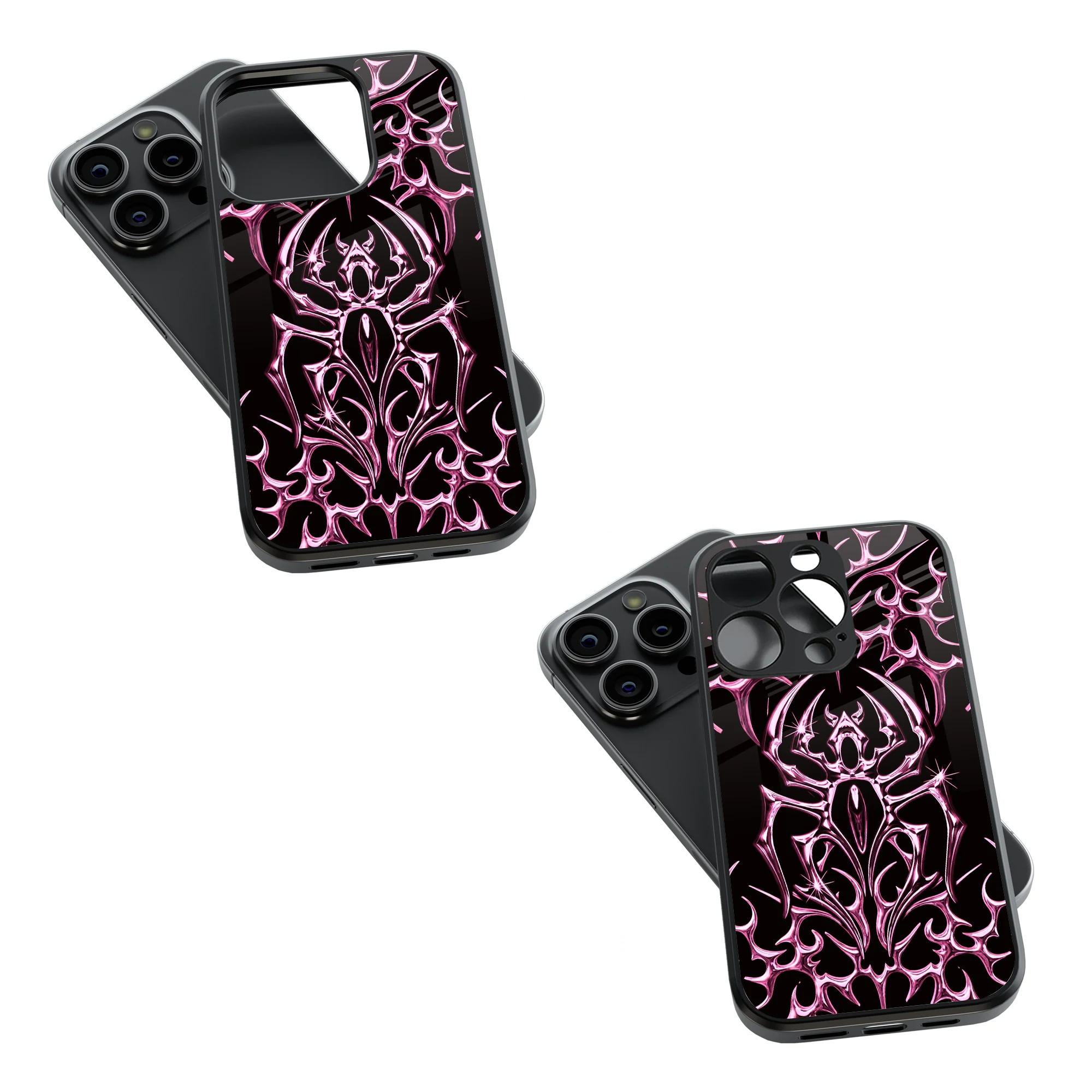 Trendy Glass Back Mobile Case for iPhone, Samsung, Redmi, OnePlus, Google Pixel, Motorola