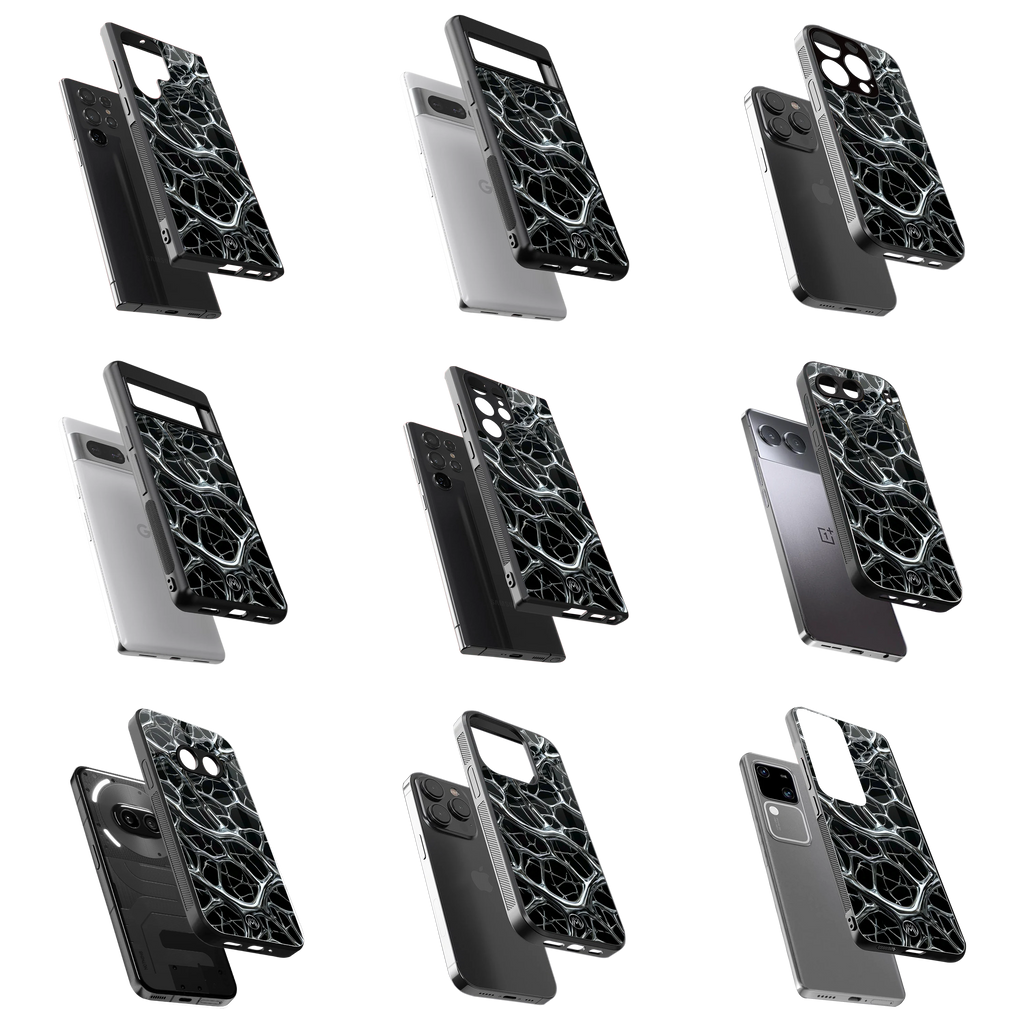 Durable Glass Back Mobile Case for iPhone, Samsung, OnePlus, Google Pixel, Redmi, Vivo, Oppo