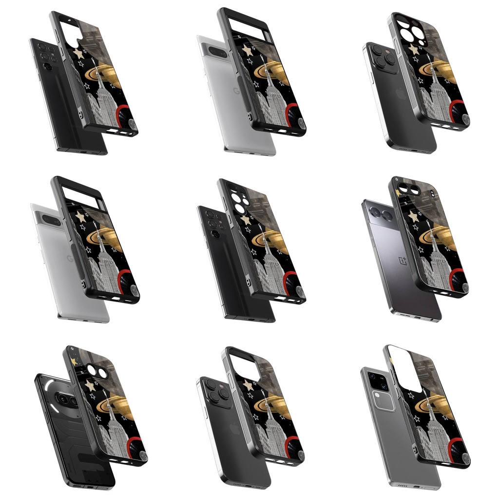 Durable Glass Back Mobile Case for iPhone, Samsung, OnePlus, Google Pixel, Redmi, Vivo, Oppo