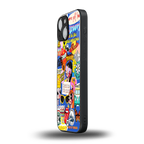 classic collage aesthetic back phone cover | glass case for iphone 13 mini