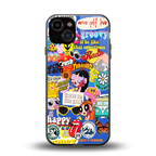 classic collage aesthetic back phone cover | glass case for iphone 13