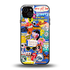classic collage aesthetic back phone cover | glass case for iphone 14 plus