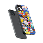 classic collage aesthetic back phone cover | glass case for iphone 14 plus