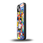 classic collage aesthetic back phone cover | glass case for iphone 14 plus