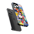 classic collage aesthetic back phone cover | glass case for iphone 14 pro max