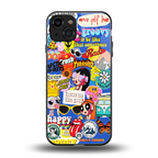 classic collage aesthetic back phone cover | glass case for iphone 15