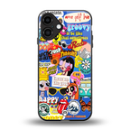 classic collage aesthetic back phone cover | glass case for iphone 16 plus