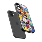 classic collage aesthetic back phone cover | glass case for iphone 16 plus