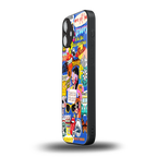 classic collage aesthetic back phone cover | glass case for iphone 16 plus