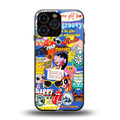classic collage aesthetic back phone cover | glass case for iphone 16 pro max