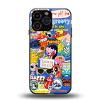 classic collage aesthetic back phone cover | glass case for iphone 16 pro max