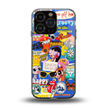 classic collage aesthetic back phone cover | glass case for iphone 16 pro