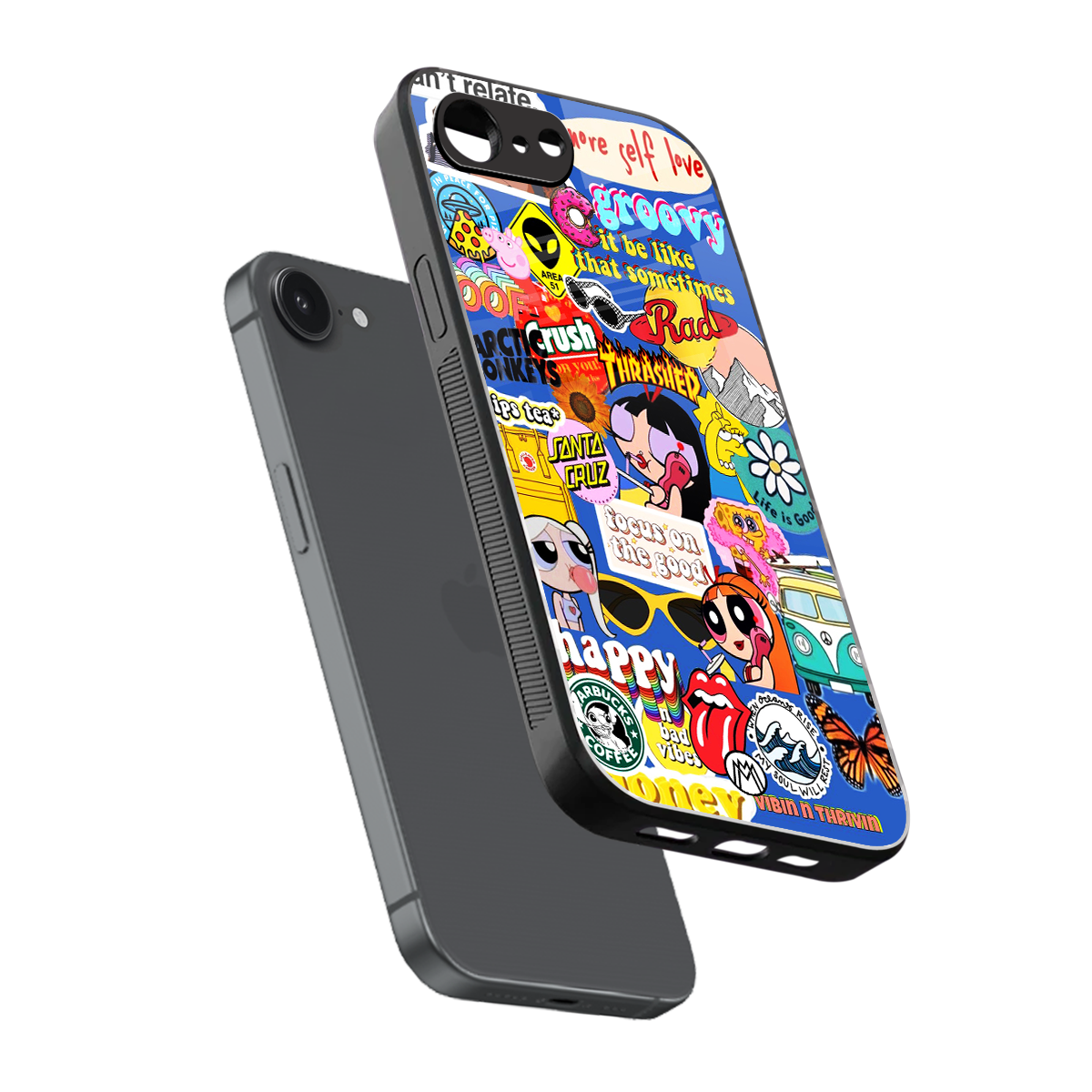 classic collage aesthetic back phone cover | glass case for iphone 16e