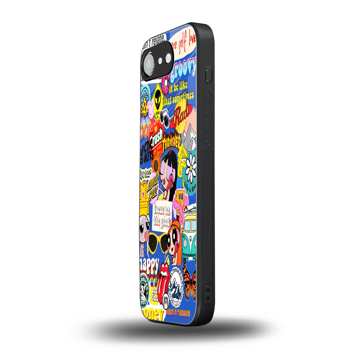 classic collage aesthetic back phone cover | glass case for iphone 16e