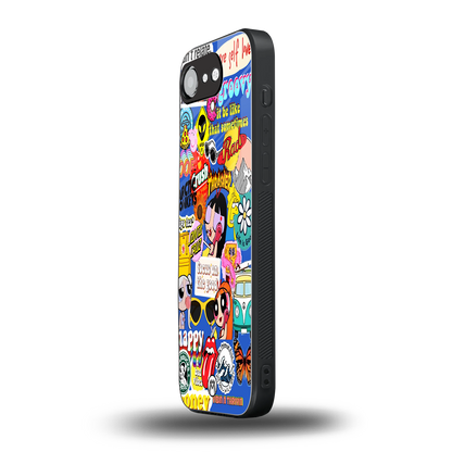 classic collage aesthetic back phone cover | glass case for iphone 16e