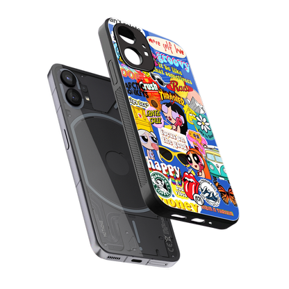 classic collage aesthetic back phone cover | glass case for nothing phone 1