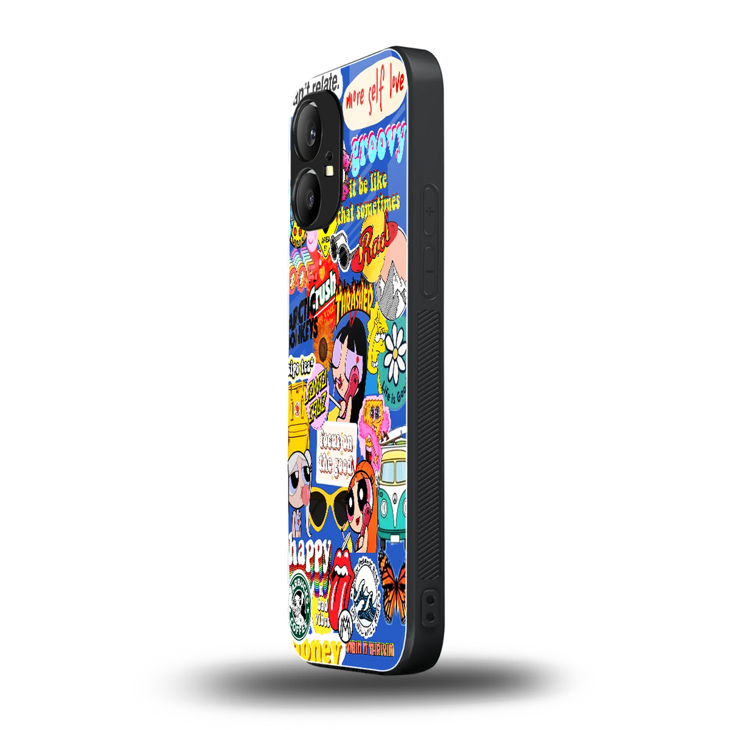 classic collage aesthetic back phone cover | glass case for nothing phone 1