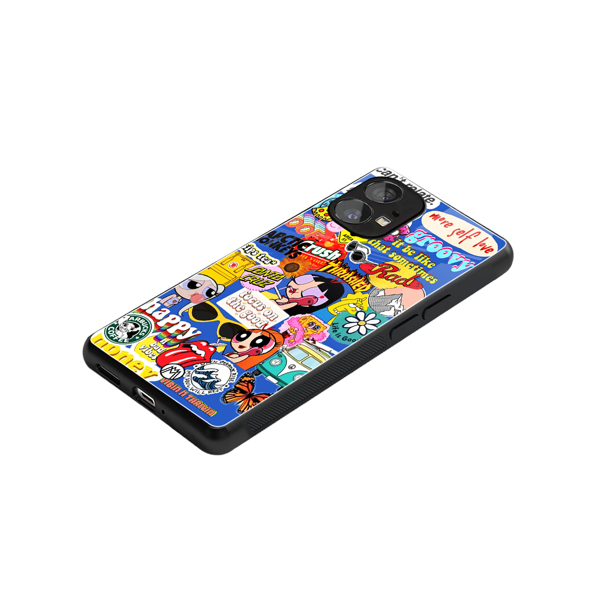 classic collage aesthetic back phone cover | glass case for nothing phone 1