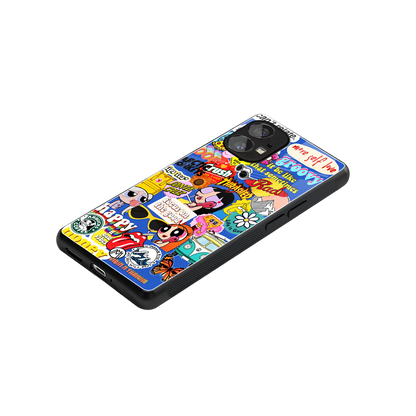 classic collage aesthetic back phone cover | glass case for nothing phone 1