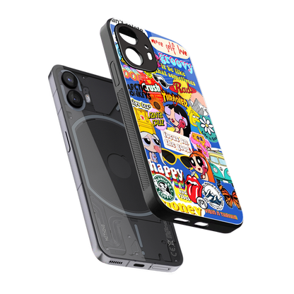 classic collage aesthetic back phone cover | glass case for nothing phone 2