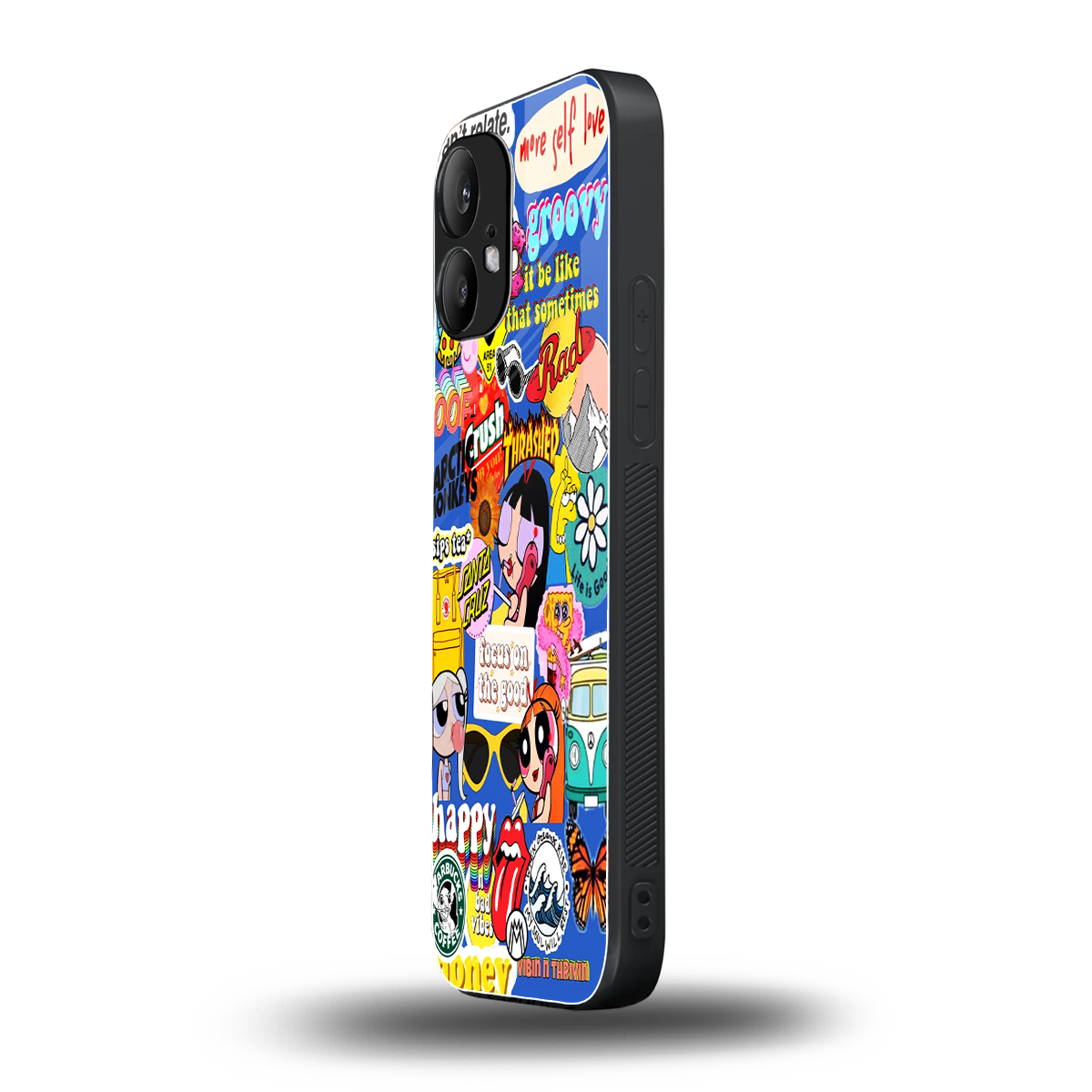 classic collage aesthetic back phone cover | glass case for nothing phone 2