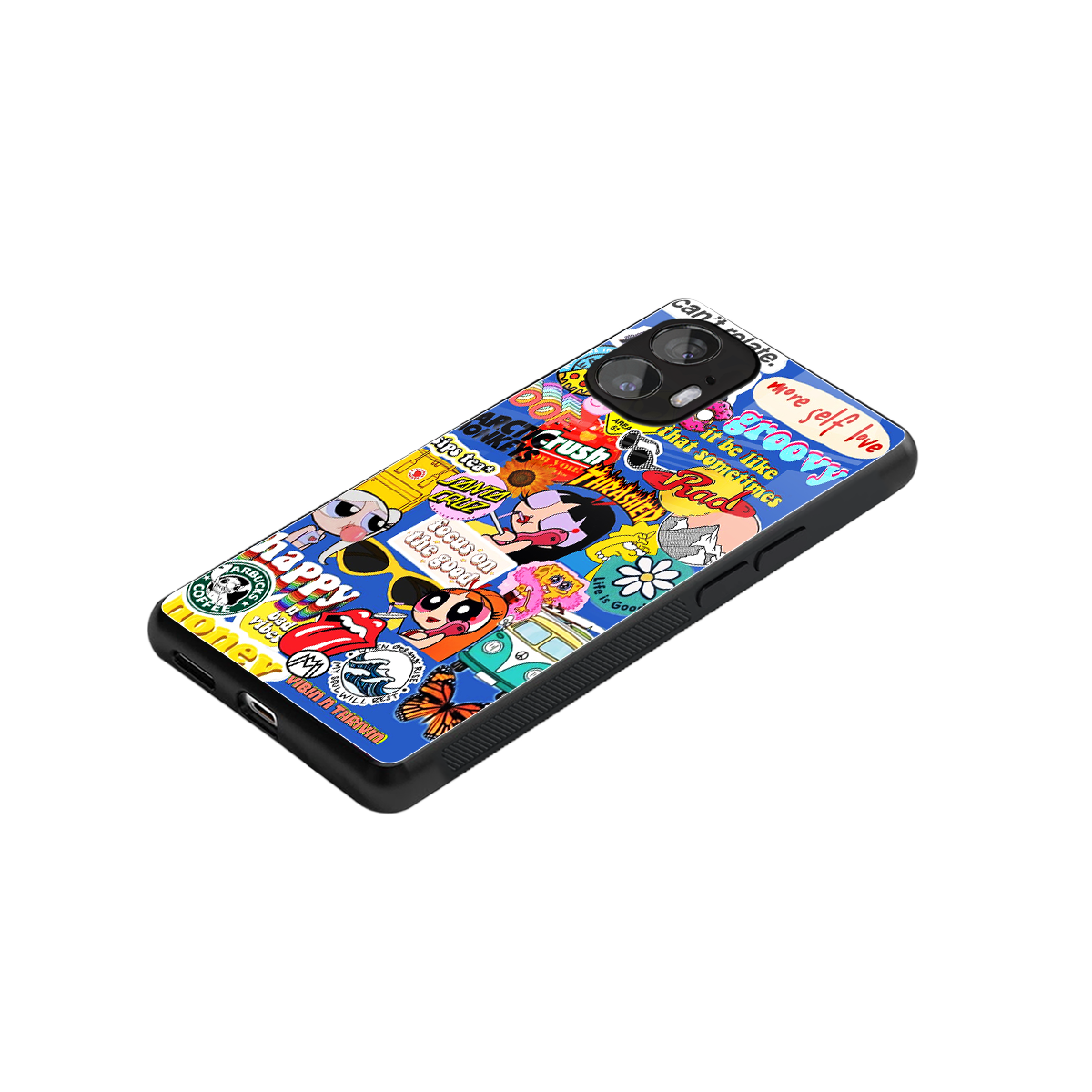 classic collage aesthetic back phone cover | glass case for nothing phone 2