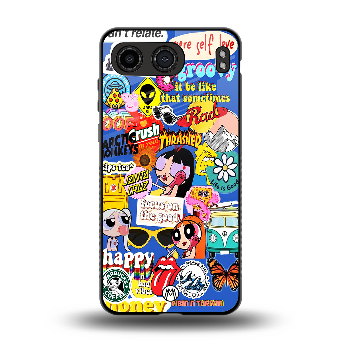 classic collage aesthetic back phone cover | glass case for oneplus nord 4