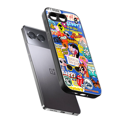 classic collage aesthetic back phone cover | glass case for oneplus nord 4