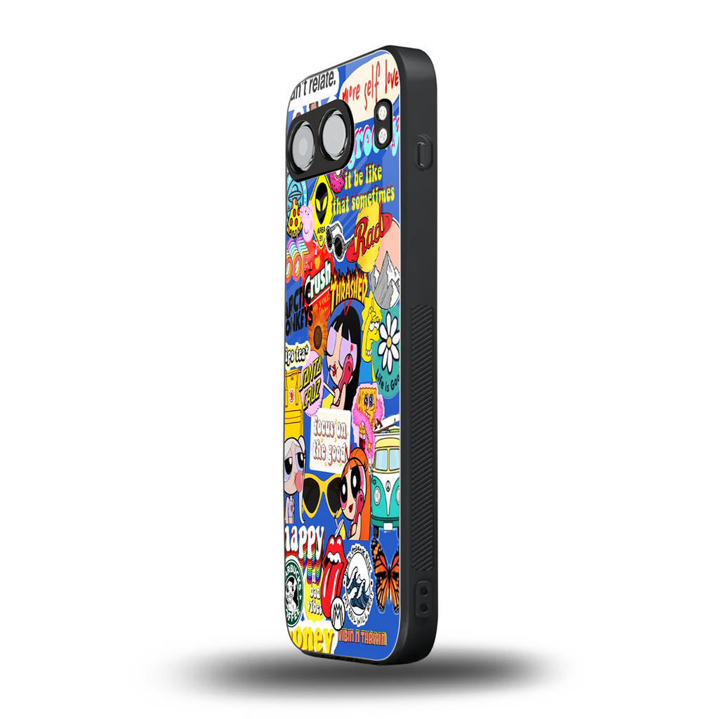 classic collage aesthetic back phone cover | glass case for oneplus nord 4