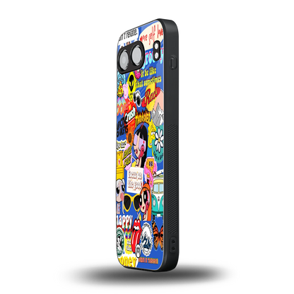 classic collage aesthetic back phone cover | glass case for oneplus nord 4
