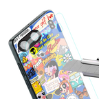 classic collage aesthetic back phone cover | glass case for oneplus nord 4