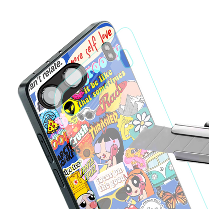 classic collage aesthetic back phone cover | glass case for oneplus nord 4