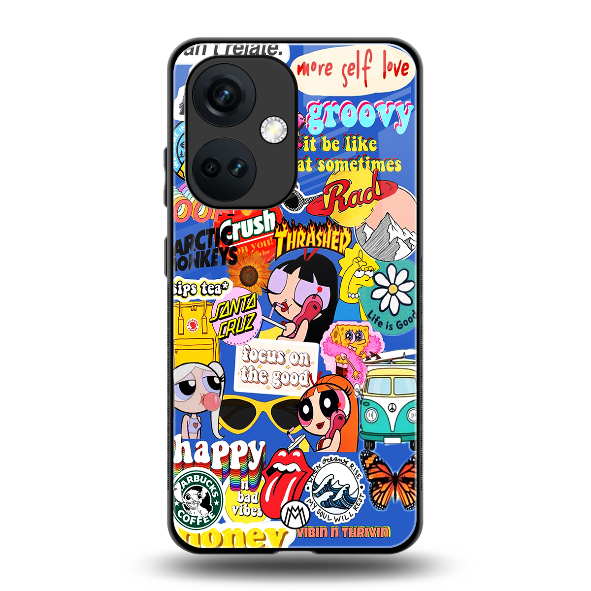 classic collage aesthetic back phone cover | glass case for oneplus nord ce 3