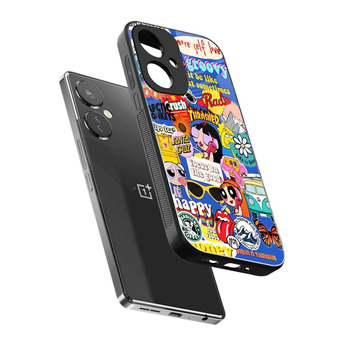 classic collage aesthetic back phone cover | glass case for oneplus nord ce 3