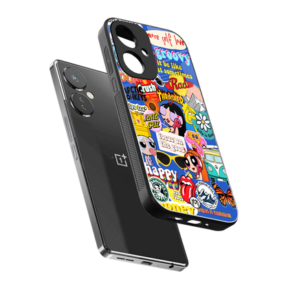 classic collage aesthetic back phone cover | glass case for oneplus nord ce 3
