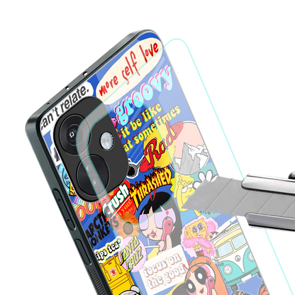 classic collage aesthetic back phone cover | glass case for oneplus nord ce 3