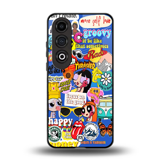 classic collage aesthetic back phone cover | glass case for oneplus nord ce 4
