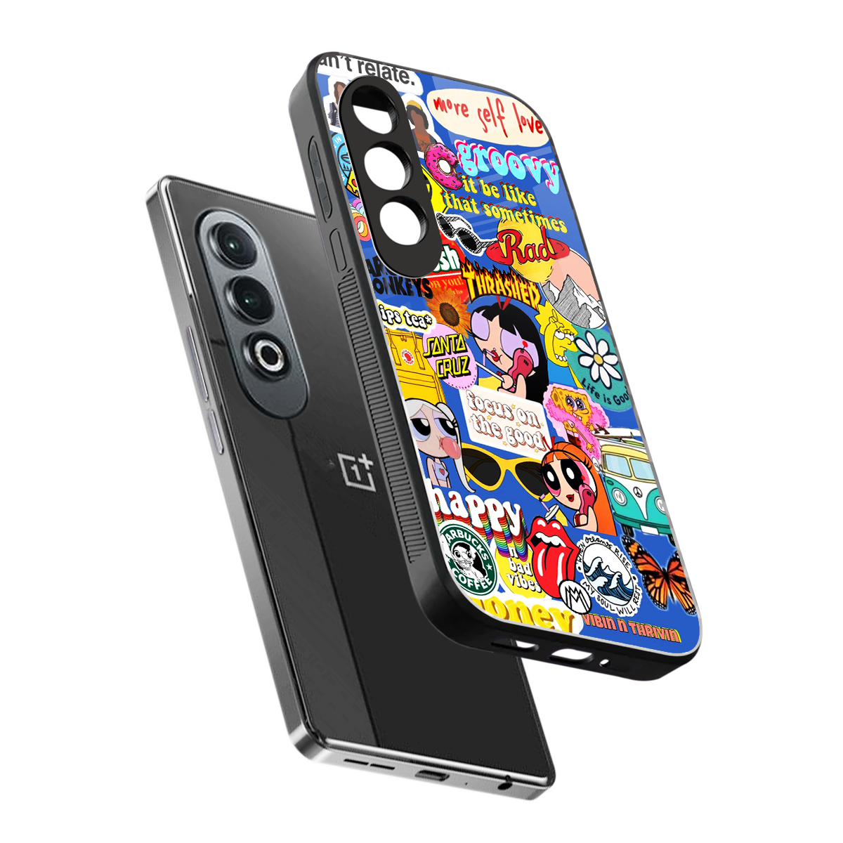classic collage aesthetic back phone cover | glass case for oneplus nord ce 4