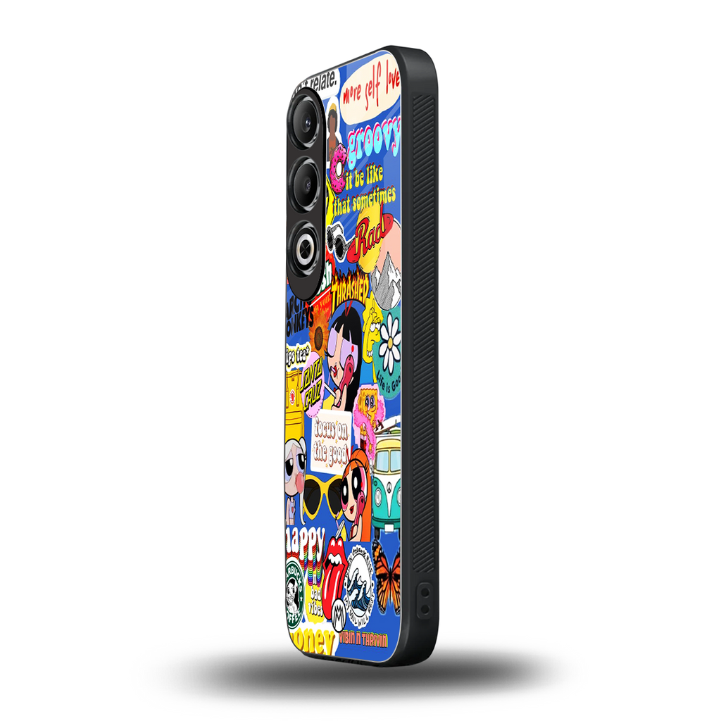 classic collage aesthetic back phone cover | glass case for oneplus nord ce 4