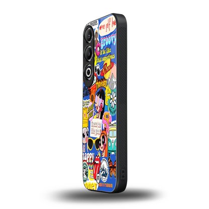 classic collage aesthetic back phone cover | glass case for oneplus nord ce 4
