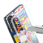 classic collage aesthetic back phone cover | glass case for oneplus nord ce 4
