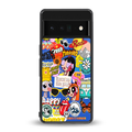 classic collage aesthetic back phone cover | glass case for google pixel 6 pro