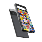 classic collage aesthetic back phone cover | glass case for google pixel 6 pro