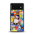 classic collage aesthetic back phone cover | glass case for google pixel 6