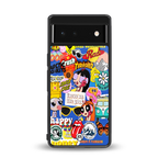 classic collage aesthetic back phone cover | glass case for google pixel 6